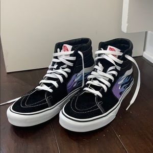 Drip Creationz “blue flame” Vans high tops